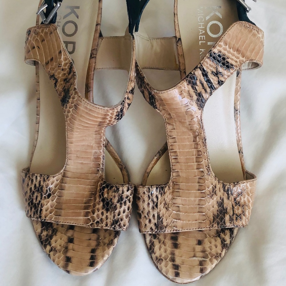 Michael Kors crocodile heeled sandals